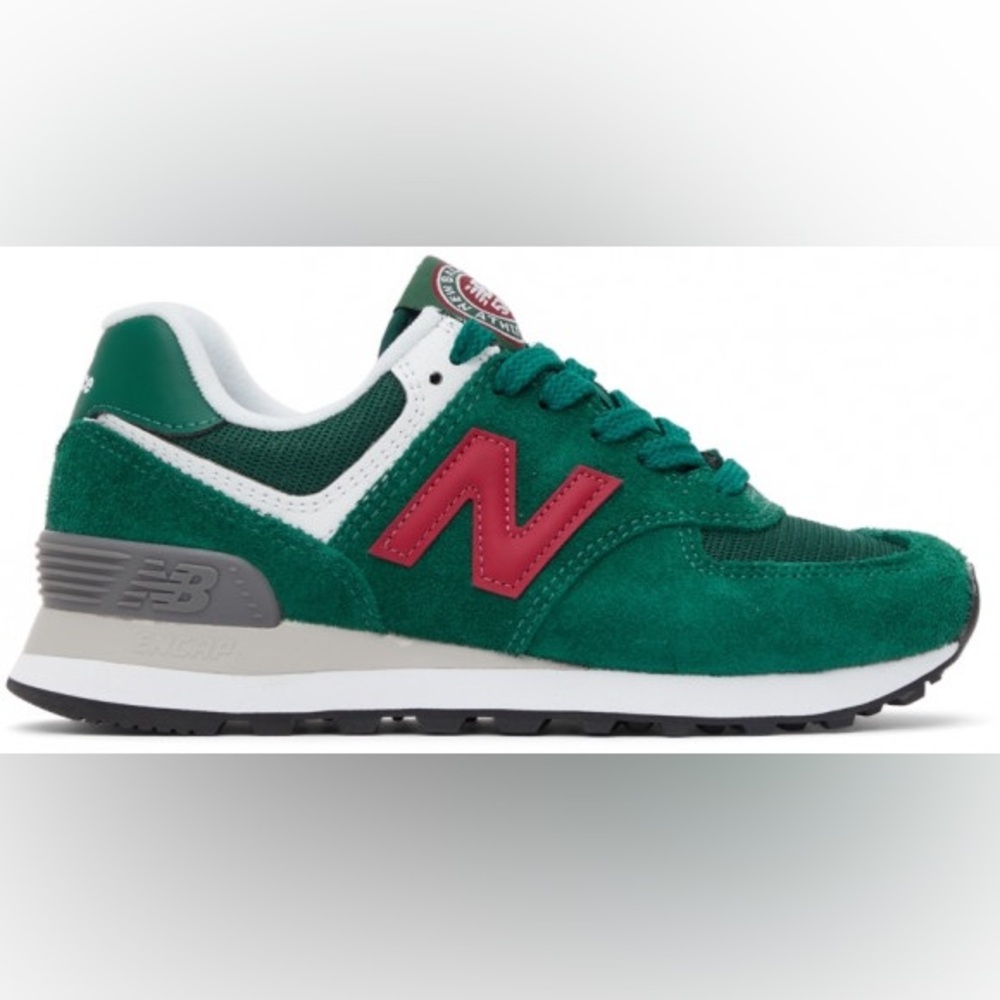 New Balance 574 Sneakers Nightwatch Green Garnet Size 7.5 Running Shoes